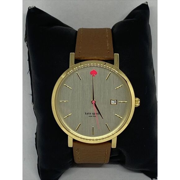 Kate Spade New York Gramercy 0009 Women's Brown Leather Analog Quartz Watch VK87 - Picture 3 of 12